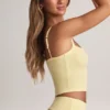 Lai Modal Camisole Top met vierkante hals in Lemon Sherbet