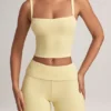 Lai Modal Camisole Top met vierkante hals in Lemon Sherbet