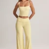 Lai Modal Camisole Top met vierkante hals in Lemon Sherbet