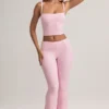 Lai Modal top met vierkante hals in pastelroze