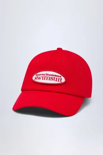 Lazise-baseballpet met logo in vurig rood
