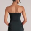 Leni bandeau longline top in zwart