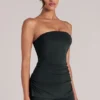 Leni bandeau longline top in zwart
