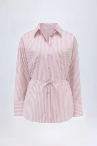 Lerici oversized shirt met roze strepen