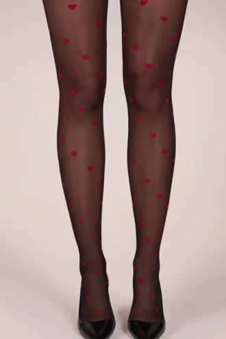 Lina Loveheart-panty met print in zwart
