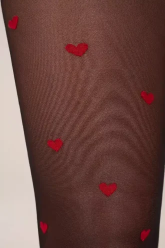 Lina Loveheart-panty met print in zwart