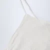 Livia Pointelle gerimpelde crop top in wit