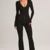 Lone Denim mid-rise flared jeans in zwart