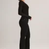 Lone Denim mid-rise flared jeans in zwart