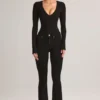 Lone Denim mid-rise flared jeans in zwart