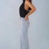 Lorielle mid-rise straight-leg jeans in lichte denim