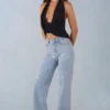 Lorielle mid-rise straight-leg jeans in lichte denim