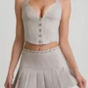 Lotta halternek-corsettop in ecru