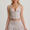 Lotta halternek-corsettop in ecru
