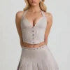 Lotta halternek-corsettop in ecru