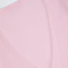 Lou Pointelle Crop Top met overslag in babyroze