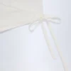 Lou Pointelle Wrap Crop Top in wit
