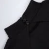 Luanni Slinky Jersey rugloze minijurk in zwart