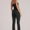 Lumi getailleerde broek met middelhoge taille in zwart