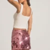 Lunara minirok met pailletten in roze