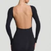 Lyla Modal minijurk met open rug in zwart