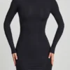 Lyla Modal minijurk met open rug in zwart