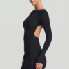 Lyla Modal minijurk met open rug in zwart