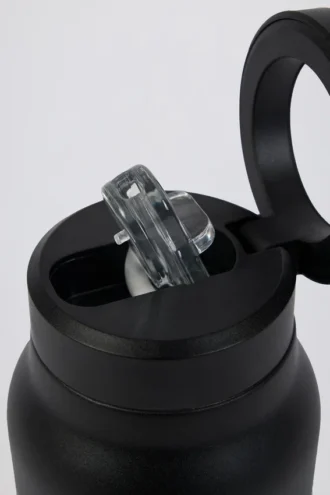 Magnetische, thermisch geïsoleerde roestvrijstalen waterfles in zwart