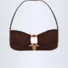 Manava bandeau-bikinitop met kralenversiering in donkere chocoladebruin
