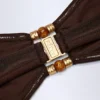 Manava bandeau-bikinitop met kralenversiering in donkere chocoladebruin