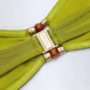 Manava bandeau-bikinitop met kralenversiering in olijfgroen