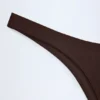 Manea Cheeky bikinibroekje met hoge beenuitsnijding in Dark Chocolate
