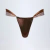 Maravi gerimpelde string-bikinibroekje in bronsgoud