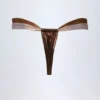 Maravi gerimpelde string-bikinibroekje in bronsgoud