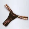 Maravi gerimpelde string-bikinibroekje in bronsgoud