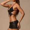 Maris Butterfly Tie-Back Top in zwart