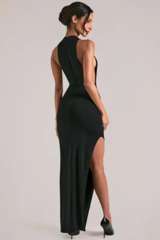 Mayda mouwloze maxi-jurk  in zwart
