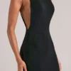 Mayda mouwloze maxi-jurk  in zwart