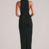 Mayda mouwloze maxi-jurk  in zwart