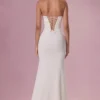 Melora versierde strapless korsetjurk in ivoor