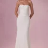 Melora versierde strapless korsetjurk in ivoor