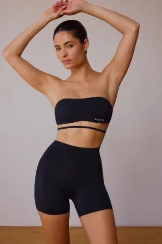 Mini-short met hoge taille in zwart