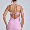 Mirabel mini-jurk met col en A-lijn in babyroze
