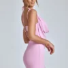 Mirabel mini-jurk met col en A-lijn in babyroze