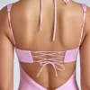 Mirabel mini-jurk met col en A-lijn in babyroze