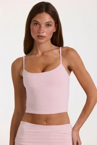 Modal cropped tanktop in blush