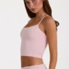Modal cropped tanktop in blush