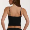 Modal cropped tanktop in zwart
