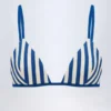Montauk driehoekige bikinitop in marineblauw