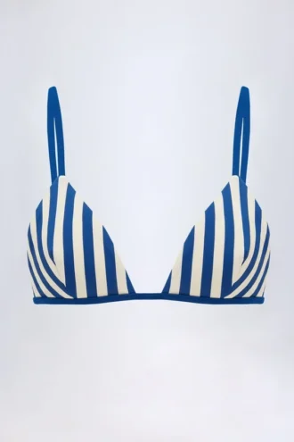 Montauk driehoekige bikinitop in marineblauw